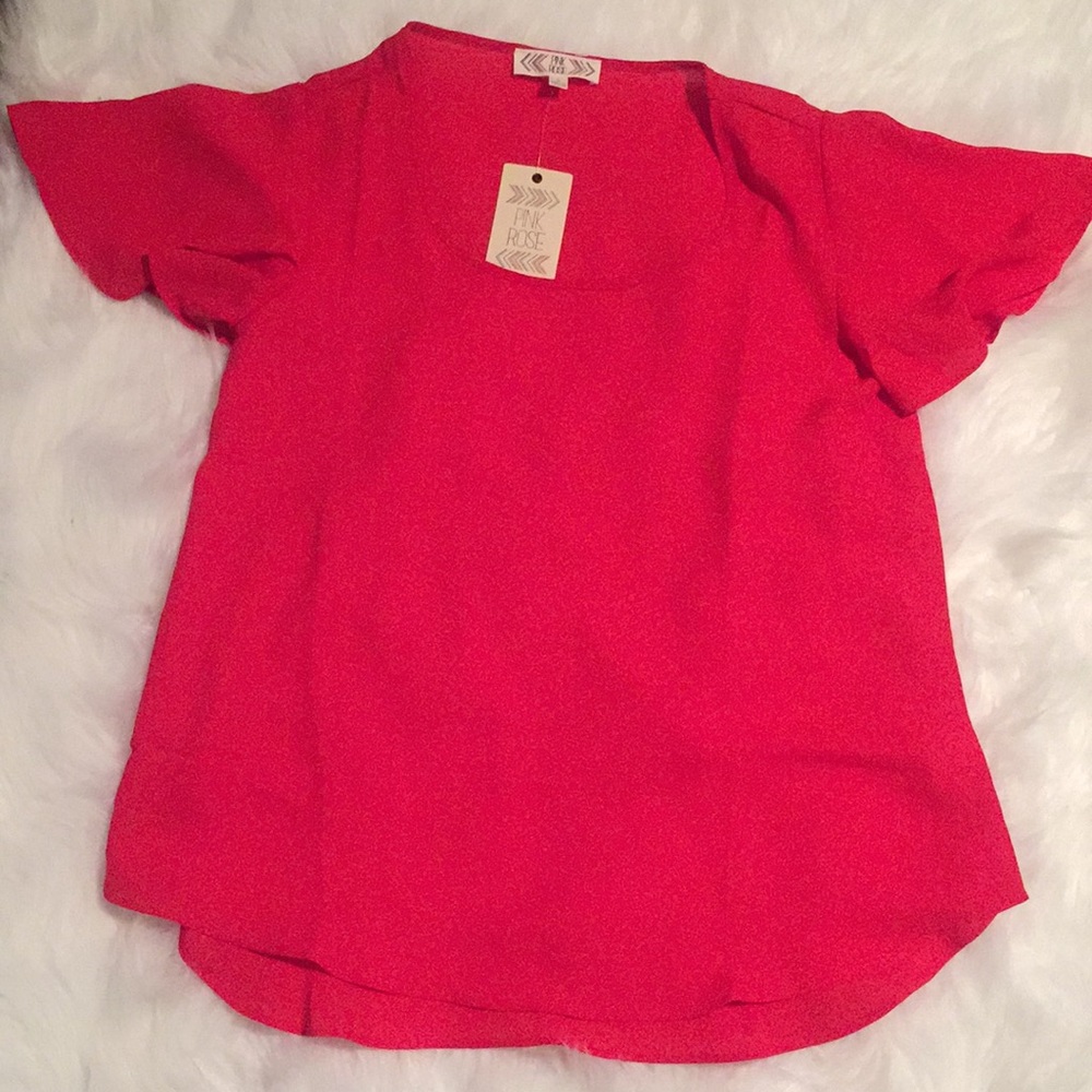 Girls shirt pink rose